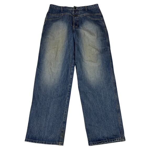 Marithe Francois Girbaud MFG Baggy Jeans Fade 34x32 Skater Y2K - Picture 1 of 16